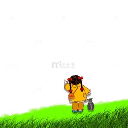 可爱黄衣小女孩