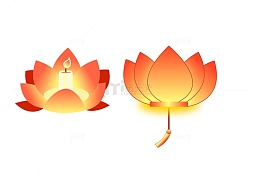 中元节莲花灯荷花灯