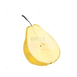 手绘小清新水果梨子秋梨梨元素