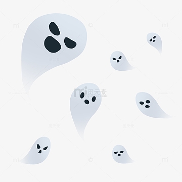 中元节鬼魂幽灵恐怖元素