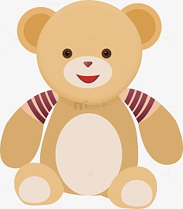 棕色插画布偶熊