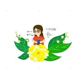 手绘教师教师节元素