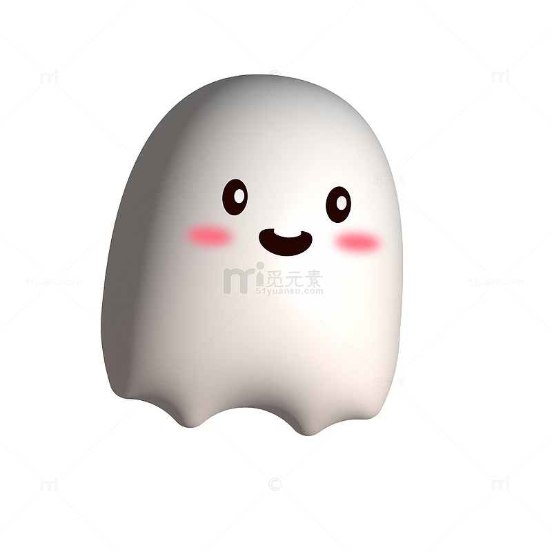 3D立体开心鬼魂可爱幽灵