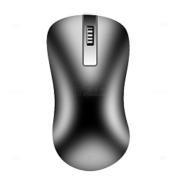 黑色光亮金属光泽鼠标免抠素材