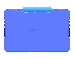 新媒体科技营销边框文本框标题框