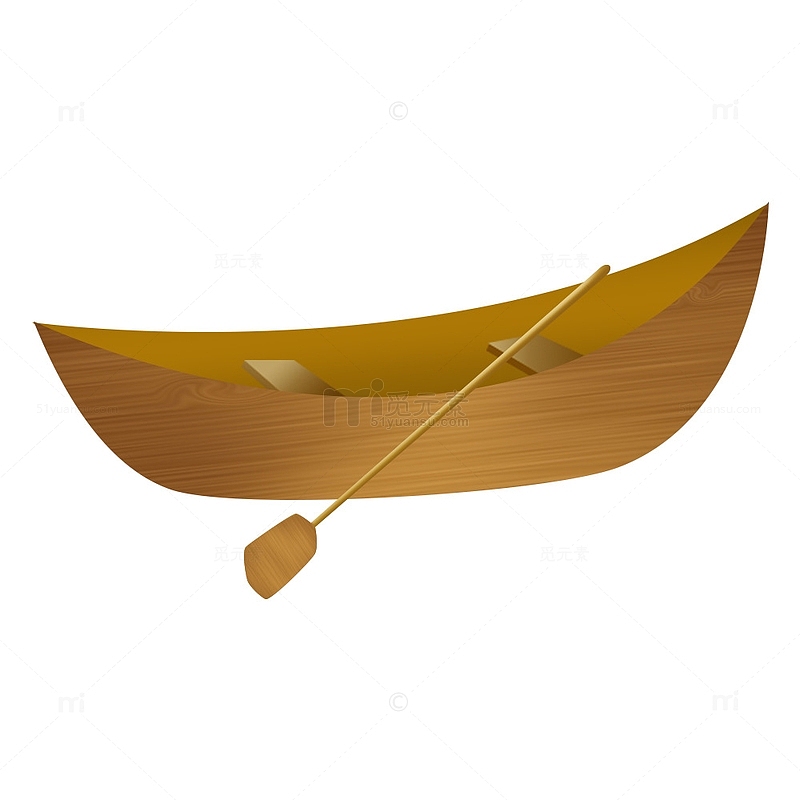中元节端午节小木船手绘免抠素材
