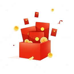 开礼盒抽奖活动红包活动礼盒拆包