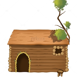 手绘卡通小木屋