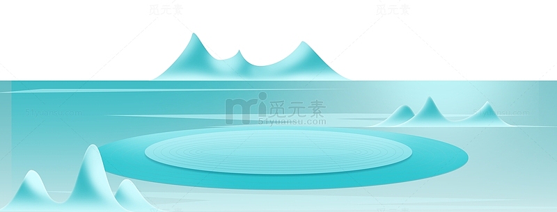 中国风国潮山峰山水云新中式高端素材