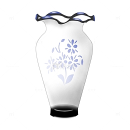 逼真景德传统文化青花瓷花瓶免抠元素