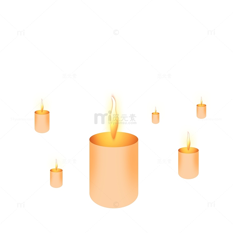中元节蜡烛燃烧火苗祈福