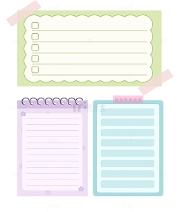 小清新便利贴图框元素