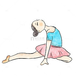 跳舞舞蹈女孩女生舞蹈室手绘元素