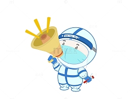 防疫主题插画做核酸啦