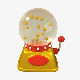 3d卡通抽奖机摇奖机儿童玩具