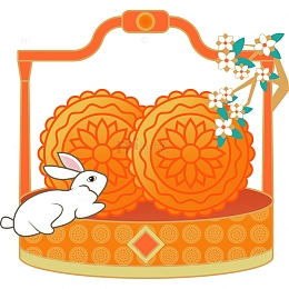 现代国风传统节日中秋节月饼