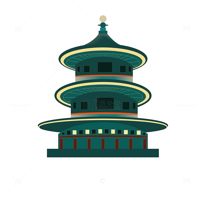 中国风天坛建筑元素