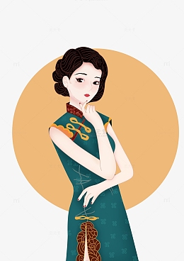 古美女图片元素_古美女免抠素材_觅元素