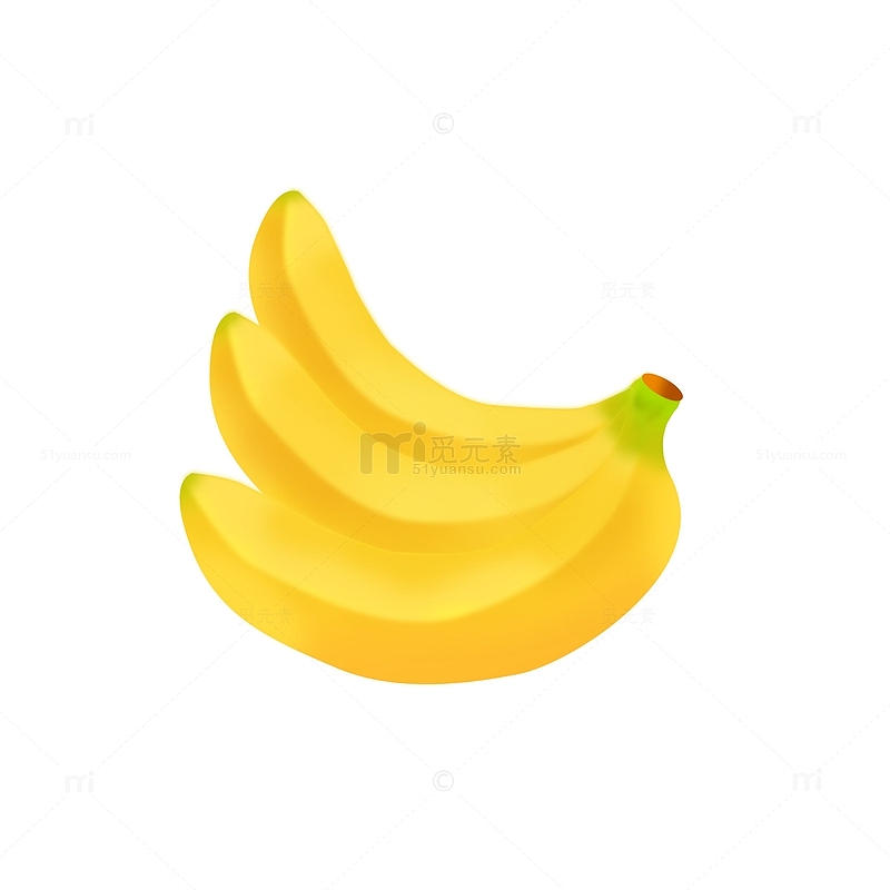 手绘香蕉水果元素