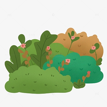 绿色植物花丛各种植物元素