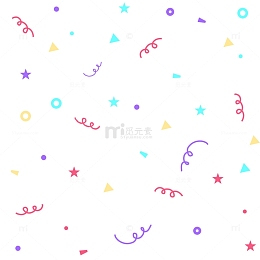 彩色简约节日元素