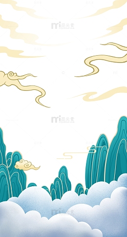 中秋节国风国潮海报背景装饰元素