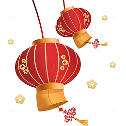 中秋节红色灯笼
