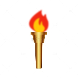 自制金色奥运火炬火把免抠元素