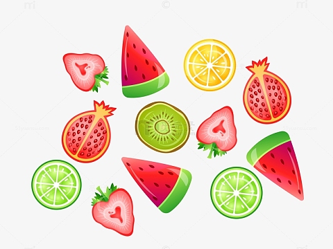 卡通水果手绘图