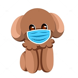 卡通防疫小狗