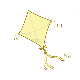 风筝摆动卡通插画效果特效免抠素材