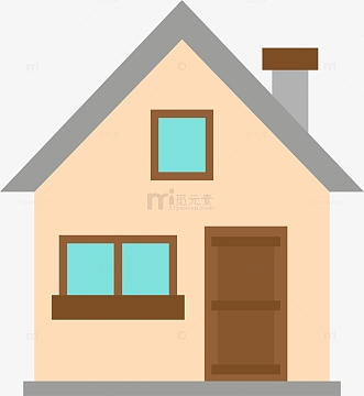 卡通小房子屋子卡通矢量图