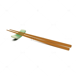 筷子装饰3D元素手绘筷子仿真筷子