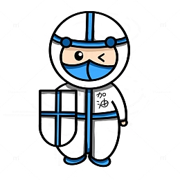 手绘卡通防护疫情医护人员插画元素