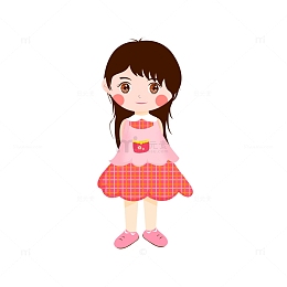 卡通小女孩儿童人物