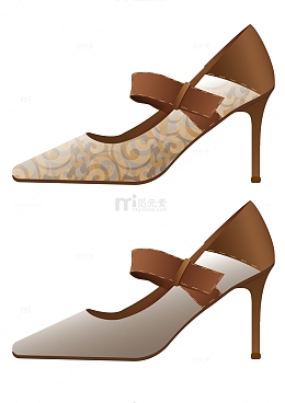 尖头高跟鞋皮质高端素材