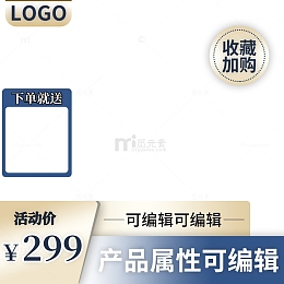 蓝色电商淘宝主图直通车通用模板