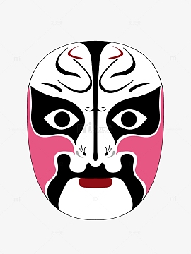 中国传统国潮京剧脸谱面具