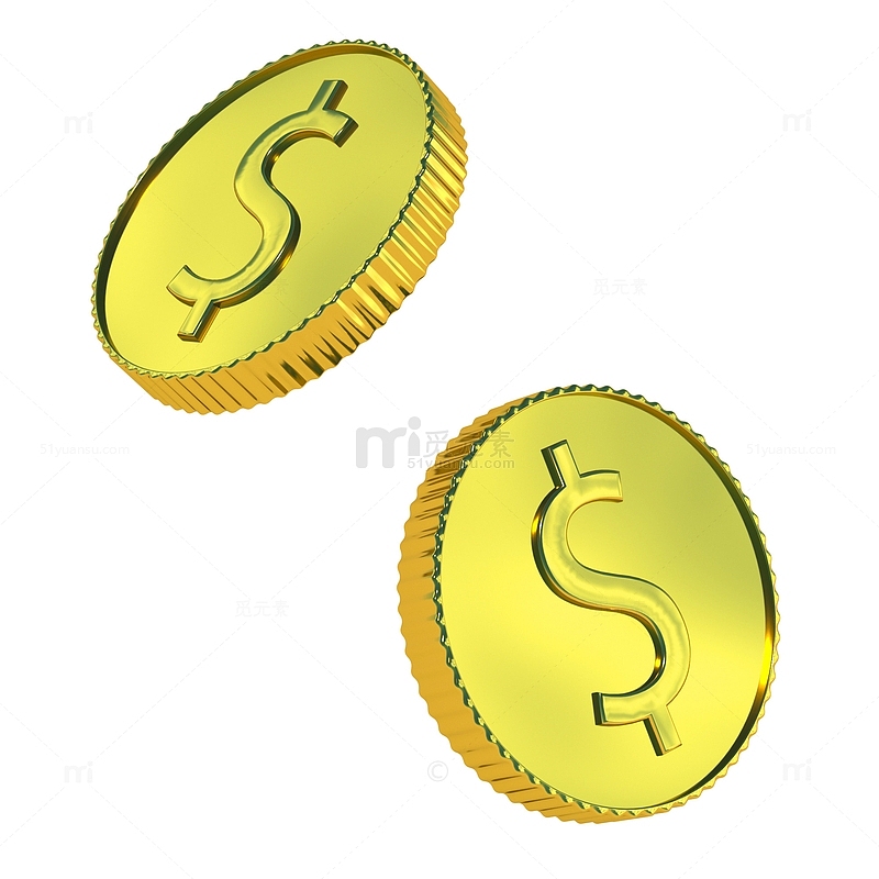 金币美元符号硬币