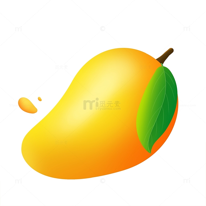 卡通水果芒果元素