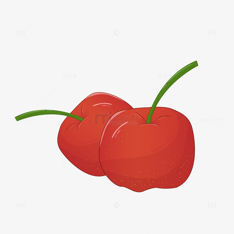 红山果卡通背景图图片