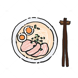 简约鸡蛋叉烧面