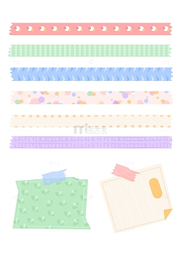 可爱卡通贴纸胶带便签手帐标签装饰