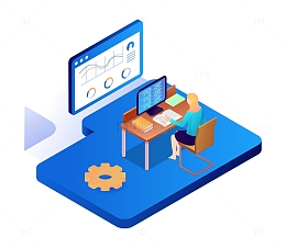 电脑数据分析图表大数据统计信息化报表