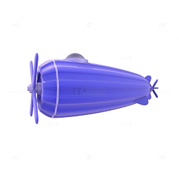 3D立体质感飞船元素