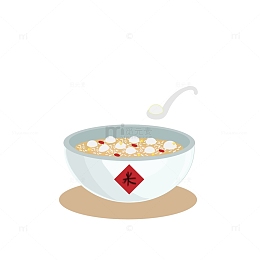 白露美食酒糟圆子米酒手绘元素