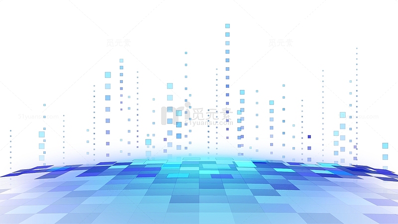 互联网蓝色科技渐变方块平铺背景素材