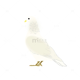 手绘卡通和平鸽