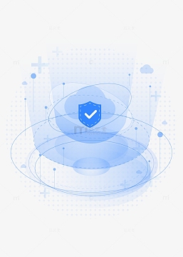 互联网科技卡片网络数据安全装饰插画