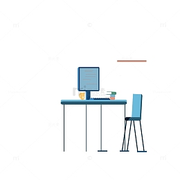 扁平风商务办公元素插画